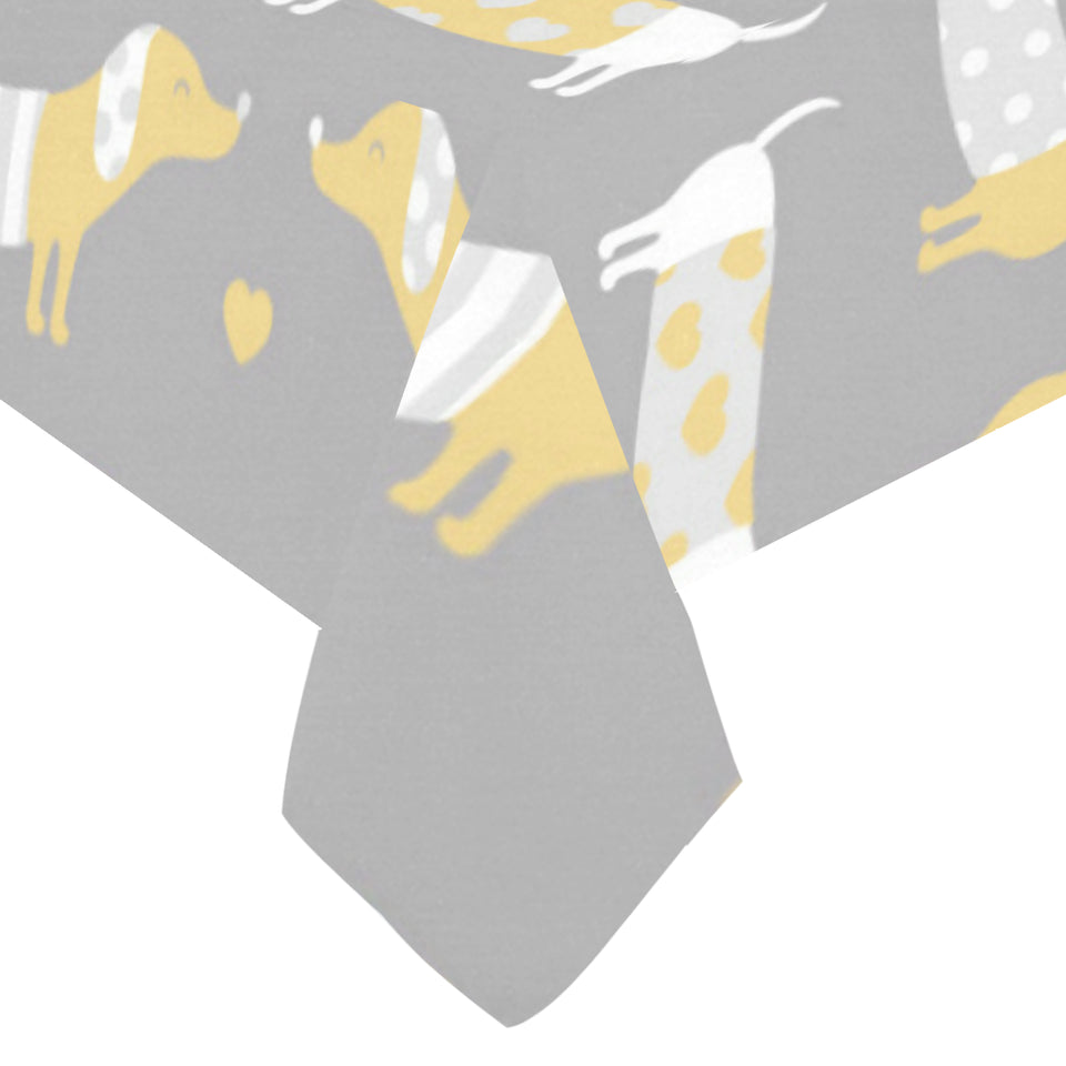 Cute dachshund dog pattern Tablecloth