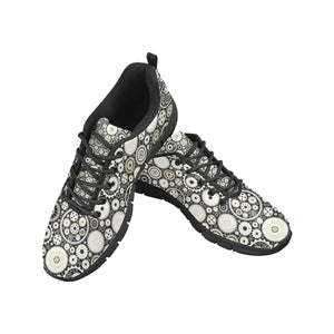 Gear Pattern Print Design 02 Men's Breathable Sneakers ( Model 055)
