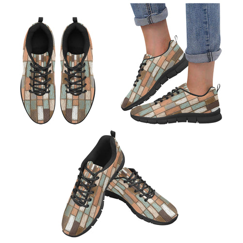 Wood Printed Pattern Print Design 02 Women's Sneaker Shoes