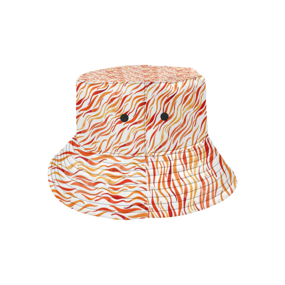 Fire flame watercolor pattern Unisex Bucket Hat