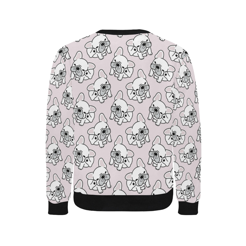 Cute french bulldog pattern Men's Crew Neck Sweatshirt