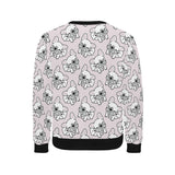 Cute french bulldog pattern Men's Crew Neck Sweatshirt