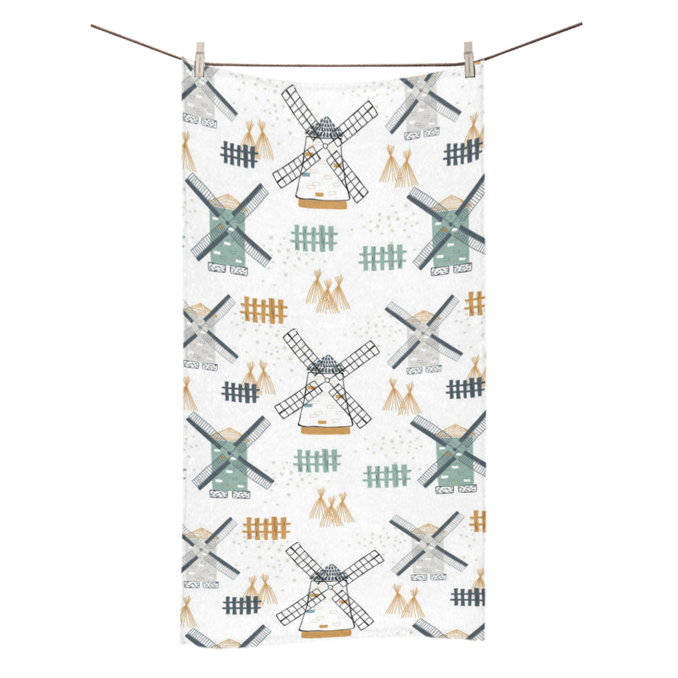 windmill pattern Bath Towel