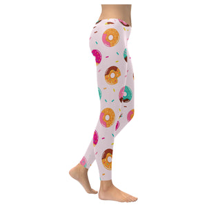 Donut pattern glaze pink background Women's Legging Fulfilled In US