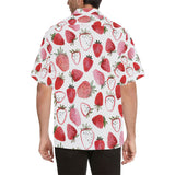 watercolor hand drawn beautiful strawberry pattern Men's All Over Print Hawaiian Shirt