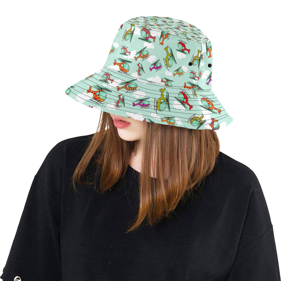 Helicopter design pattern Unisex Bucket Hat