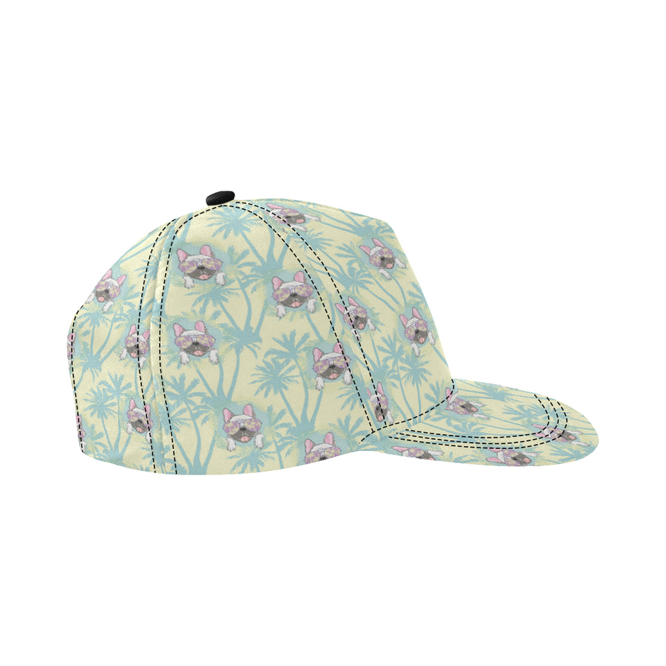 French bulldog hawaii blackground All Over Print Snapback Cap