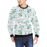 Crocodile diver pattern Men's Crew Neck Sweatshirt