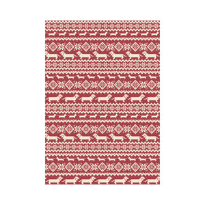 Dachshund Nordic pattern House Flag Garden Flag