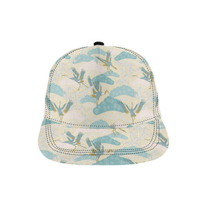 Bonsai bamboo stork japanese pattern cream theme All Over Print Snapback Cap