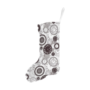 Classic vintage clock pattern Christmas Stocking