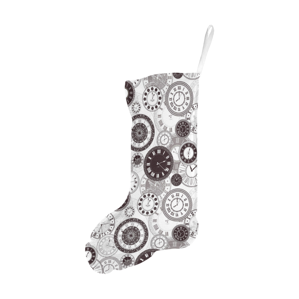 Classic vintage clock pattern Christmas Stocking