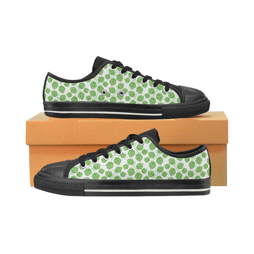Hop pattern background Kids' Boys' Girls' Low Top Canvas Shoes Black