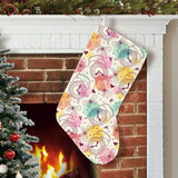 Clock butterfly pattern Christmas Stocking