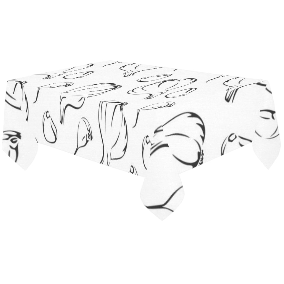 Garlic pattern black white Tablecloth