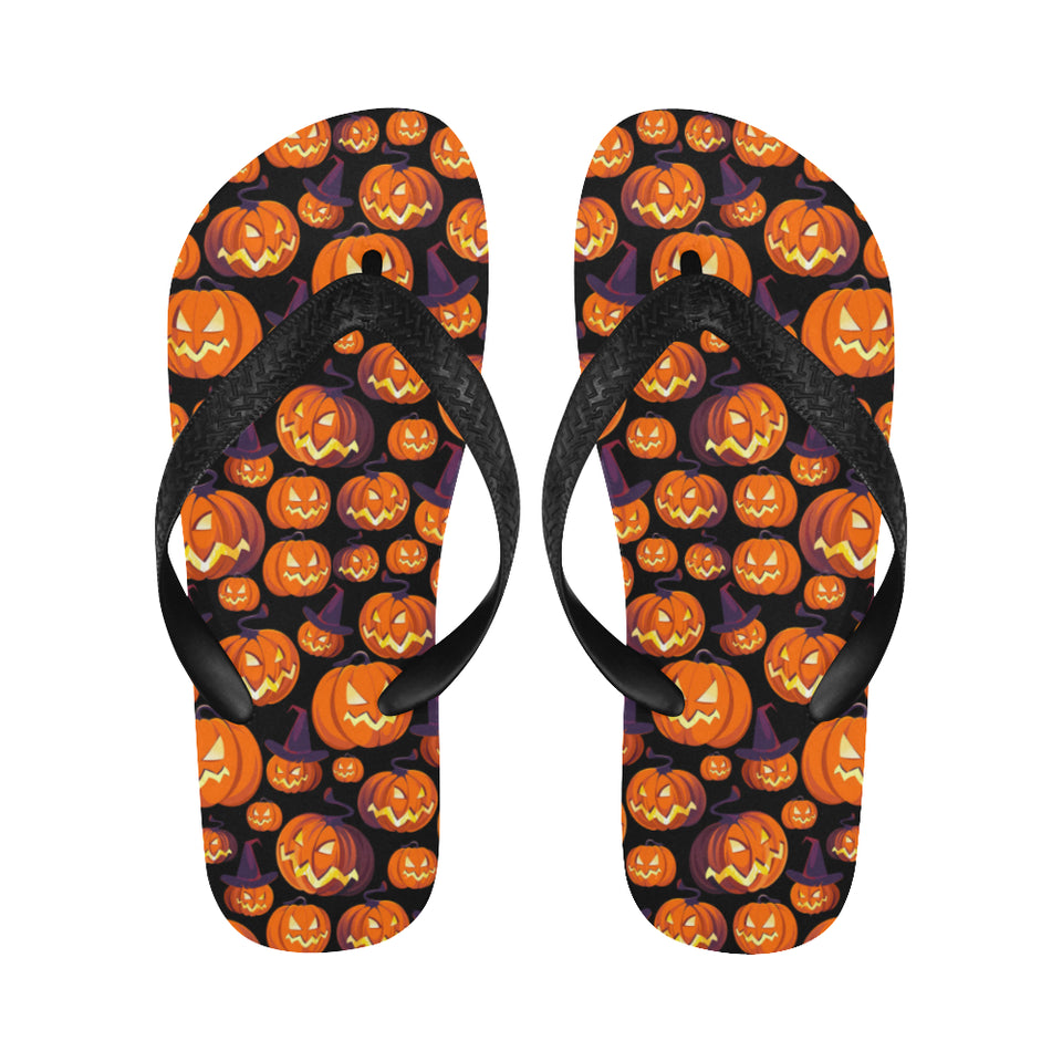 Halloween Pumpkin pattern Unisex Flip Flops