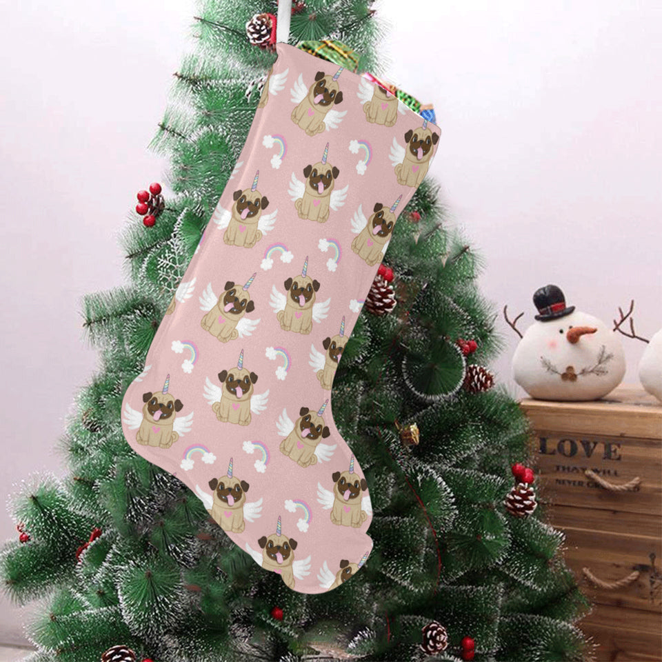 Cute unicorn pug pattern Christmas Stocking
