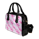 Pink flamingo flower pattern Shoulder Handbag