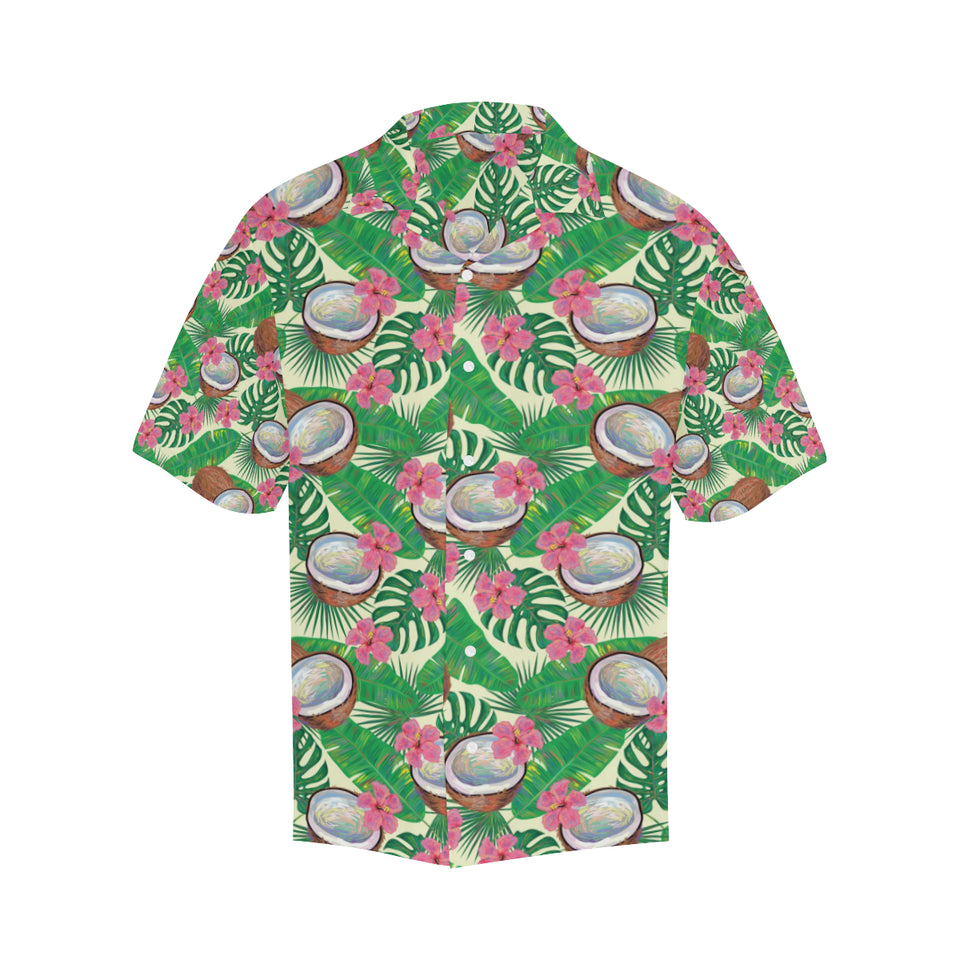 Coconut Pattern Print Design 01 Men's All Over Print Hawaiian Shirt (Model T58)