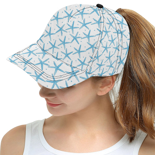 Watercolor starfish pattern All Over Print Snapback Cap