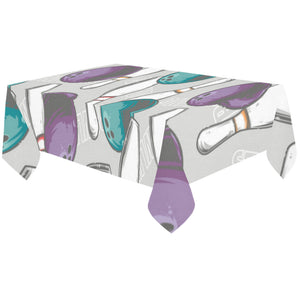 Bowling ball and pin gray background Tablecloth