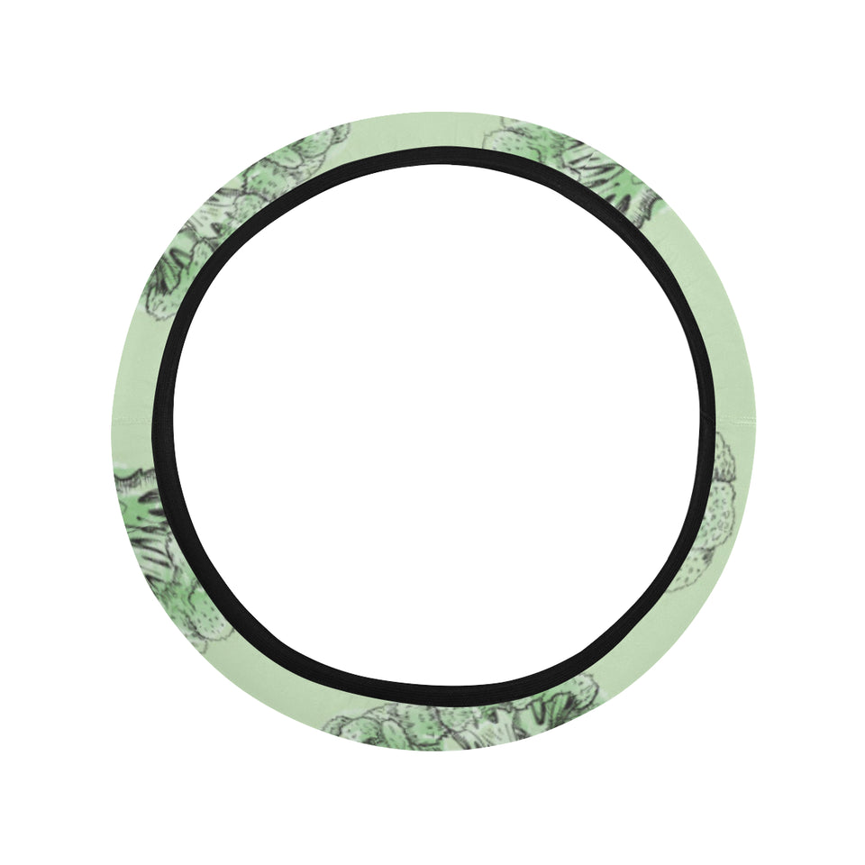 broccoli sketch pattern Car Steering Wheel Cover