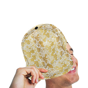 Gold grape pattern All Over Print Snapback Cap