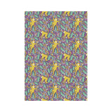 Cute yellow monkey leaves pattern House Flag Garden Flag