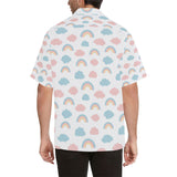 Cute rainbow clound pattern Men's All Over Print Hawaiian Shirt
