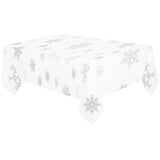 Snowflake pattern white background Tablecloth