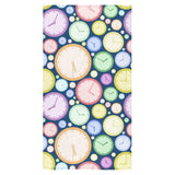 Colorful clock background Bath Towel