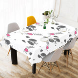 Hand Drawn faces of pandas pattern Tablecloth