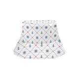 Anchor rudder nautical design pattern Unisex Bucket Hat