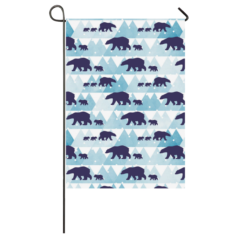 polar bear winter snow pattern House Flag Garden Flag