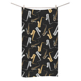 saxophone design pattern Bath Towel