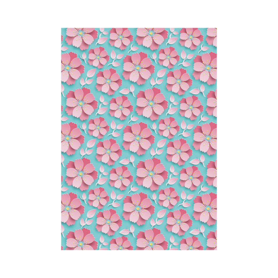 3D sakura cherry blossom pattern House Flag Garden Flag