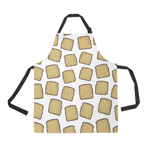 Bread Toast Pattern Print Design 03 All Over Print Adjustable Apron