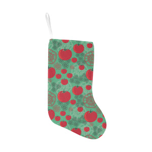 Tomato design pattern Christmas Stocking