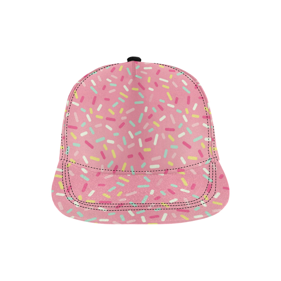 Pink donut glaze candy pattern All Over Print Snapback Cap