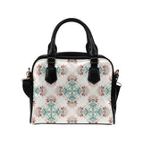 Square floral indian flower pattern Shoulder Handbag