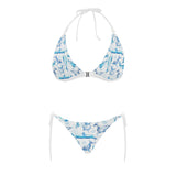 Watercolor dolphin pattern Sexy Bikinis Two-Piece Swimsuits