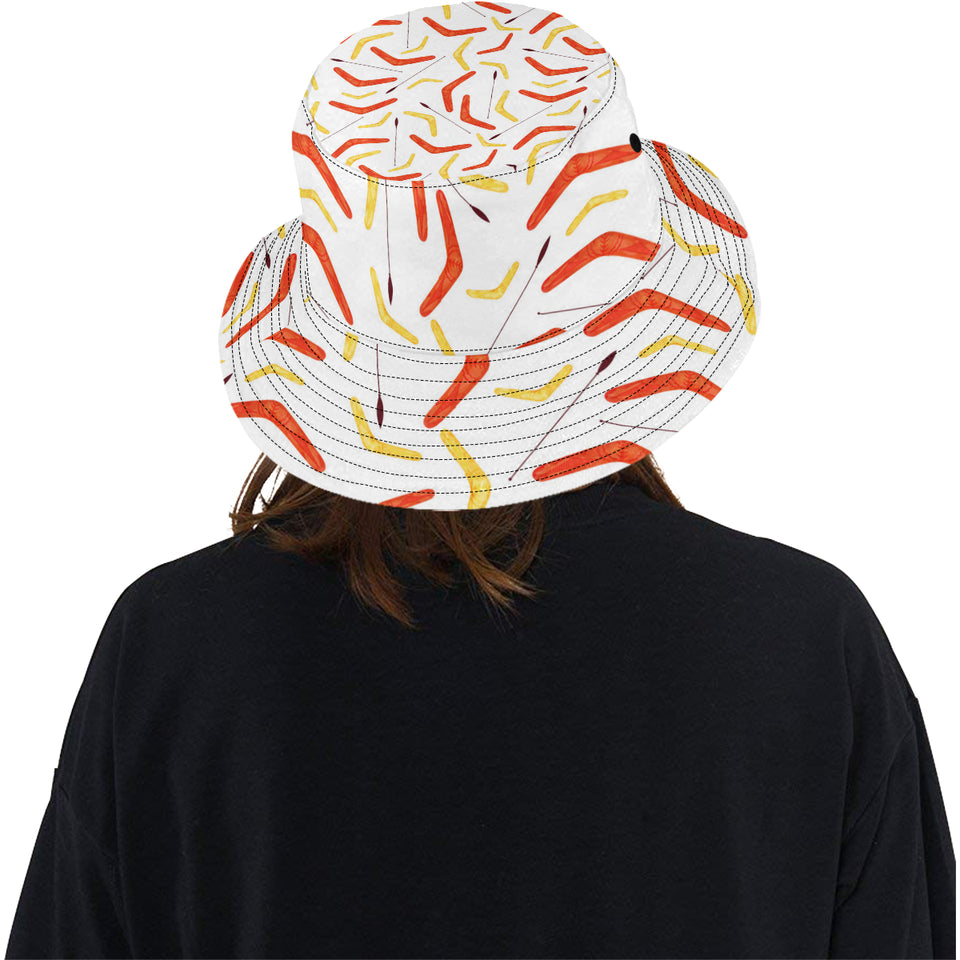 Waterclor boomerang Australian aboriginal ornament Unisex Bucket Hat