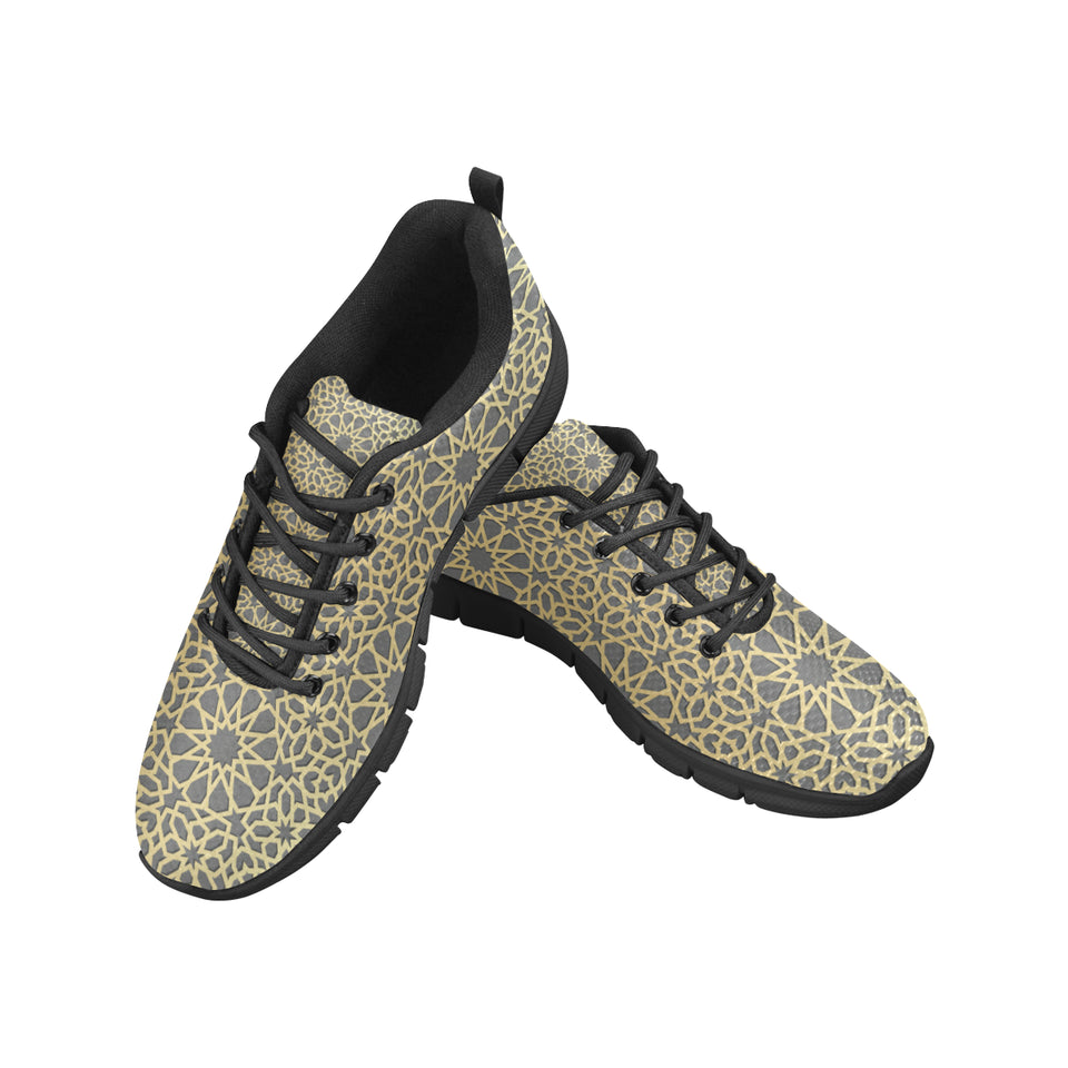 arabic star gold pattern Men's Sneaker Shoes