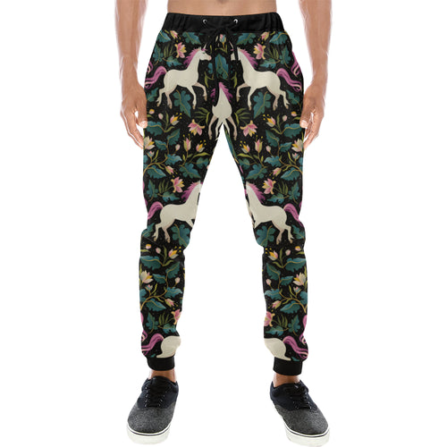 Unicorns forest background Unisex Casual Sweatpants
