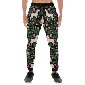 Unicorns forest background Unisex Casual Sweatpants