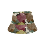 Japanese cranes flying forest dot pattern Unisex Bucket Hat