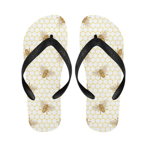 Bee honeycomb seamless design pattern Unisex Flip Flops