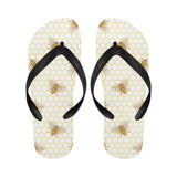 Bee honeycomb seamless design pattern Unisex Flip Flops