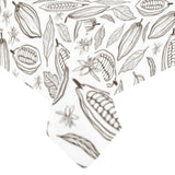 cacao beans leaves pattern Tablecloth