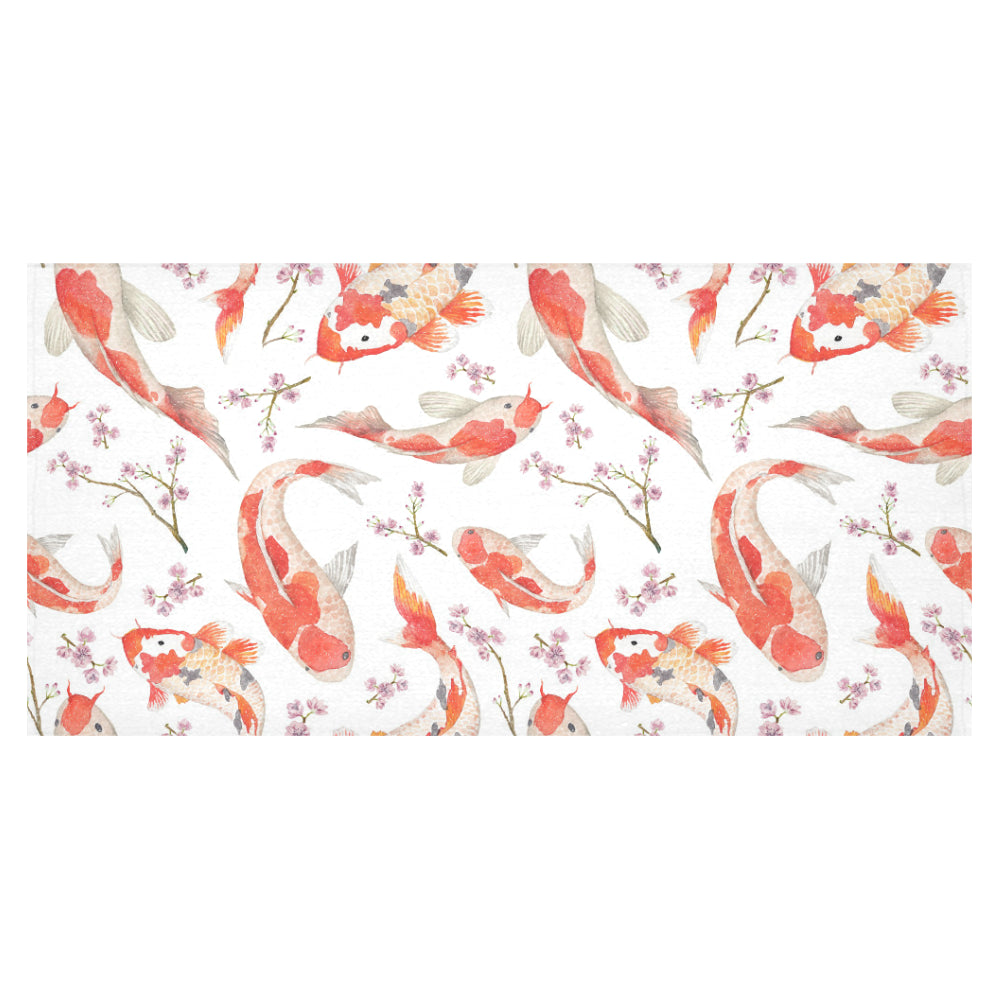 Watercolor fancy carp pattern Tablecloth
